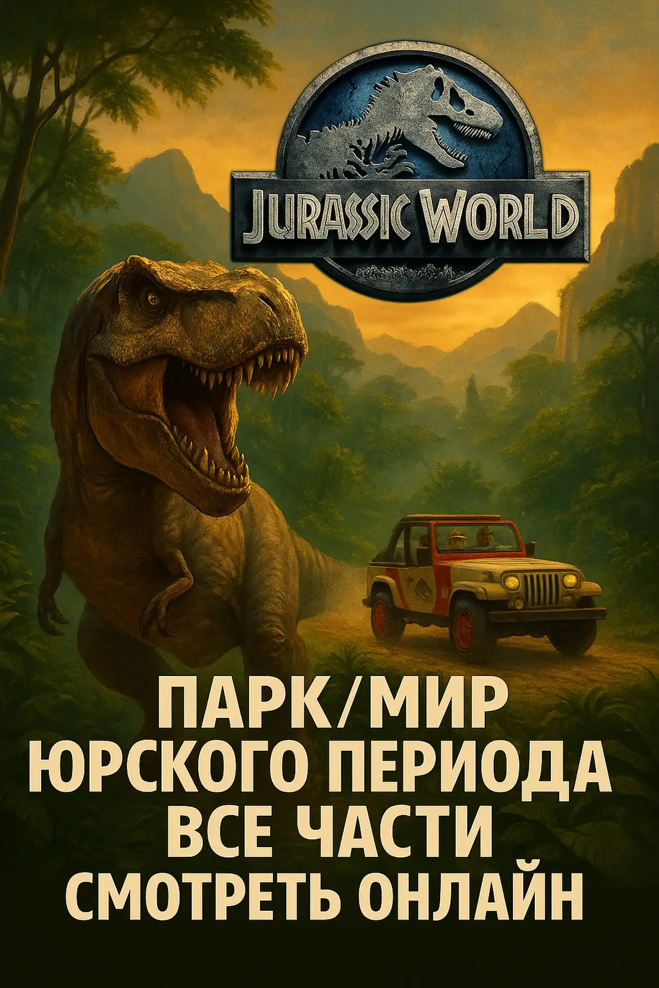 Постер Парк/Мир Юрского периода: все части